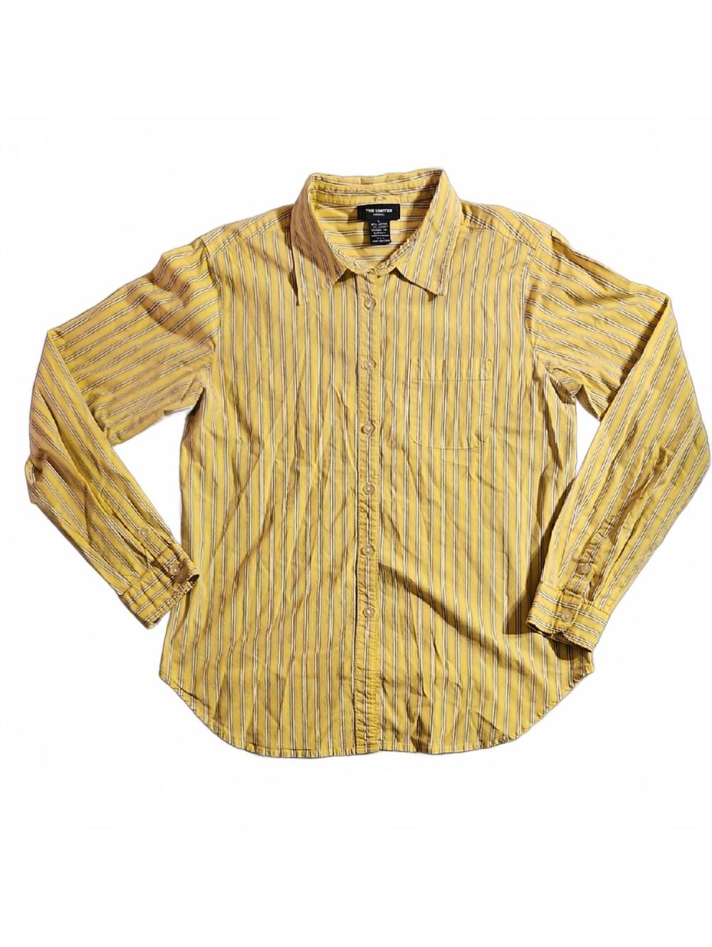 The Limited Yellow Striped Button-Up Shirt Large